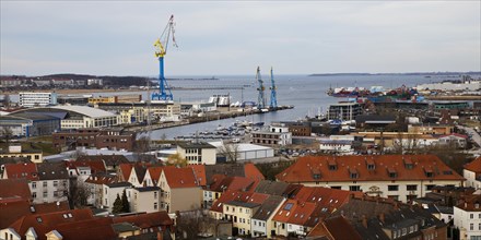 City panorama with western harbour