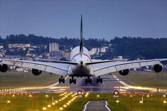 ZRH airport with aircraft on landing