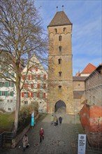 Medieval butcher's tower built in 1340 and historic city fortifications