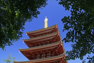 Takahata Fudo temple five story pagoda Tokyo Japan
