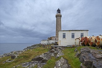 Ardnamurchan lighthouse and storage tanks for compressed air for foghorn at Ardnamurchan Point