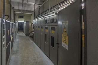 Electrical room of the grinding shop of a former paper factory