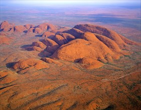 Aerial view of Mount Olga Northern Territory Australia