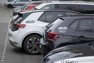 Two cars of the car sharing provider Miles in Berlin