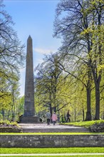 Obelisk in springtime Luitpoldpark