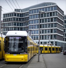 A tram near the main station in Berlin