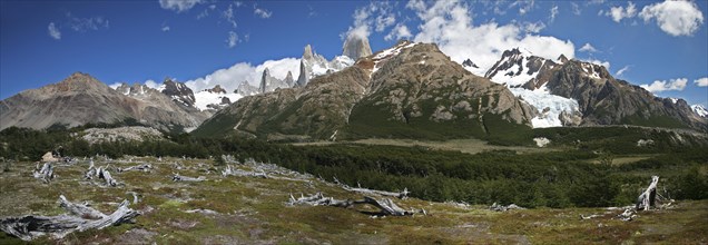 View over Mount Fitz Roy in the Andes