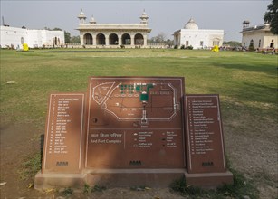 Map of the Red Fort with the most important buildings