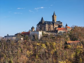 View of Wernigerode Castle in autumn