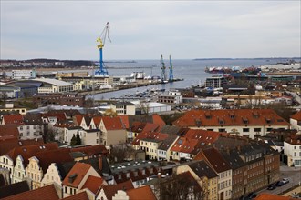 City panorama with western harbour