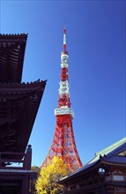 Tokyo Tower view from Zojo-ji temple Japan Asia