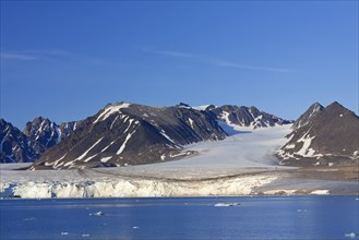 Lilliehoeoekbreen glacier at Lilliehoeoekfjorden