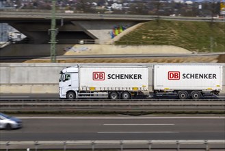DB Schenker truck on the road on the motorway