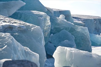 Ice formation in the spring sun at the western boundary of the ice sheet near Kangerlussuaq