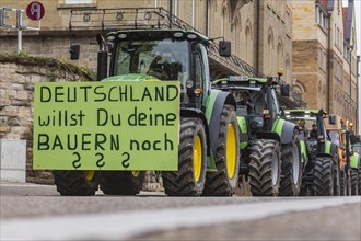 Farmers demonstrate against the agricultural policy of the federal government and the EU as well as against bad prices