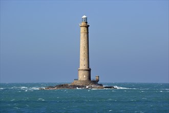 The lighthouse Phare de la Hague at the Cap de la Hague