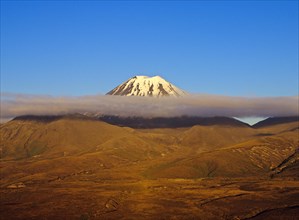 Aerial view of Mount Ngauruhoe in Tongariro National Park North Island New Zealand