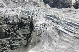 Crevasses on the Moiry Glacier in the Pennine Alps
