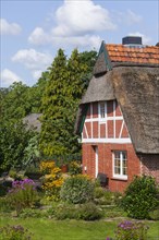 Thatched half-timbered house