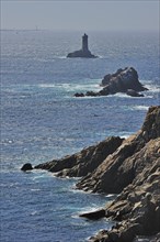 The lighthouse La Vieille at the Pointe du Raz at Plogoff