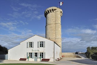 The old lighthouse Tour des Baleines and museum on the island Ile de Re