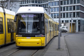 Trams near the main station in Berlin