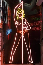 Pole dancing neon sign