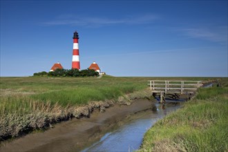 Lighthouse Westerheversand at Westerhever on the Eiderstedt Peninsula
