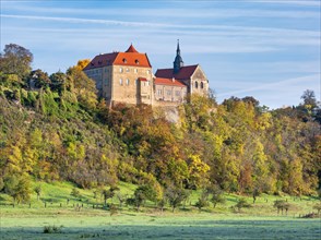Goseck Castle in the Saale Valley in autumn