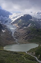 Glacial lake formed by the retreating Stein Glacier