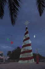 Christmas tree in the market place of Morro Jable