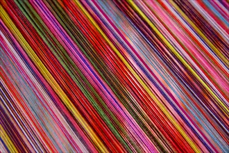 Multicolored silk threads