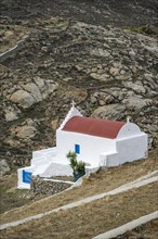 Small white and red chapel