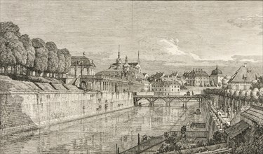 View of the Zwinger in Dresen in 1722