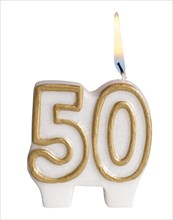 Number Fifty Birthday Candle