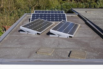 Photovoltaic system on a garage roof