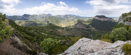 View over the mountains of the Serra de Tramuntana