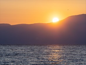 Evening atmosphere at sunset