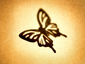 Butterfly Silhouette Sepia