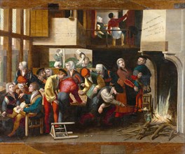Scene in a brothel in Flanders around 1530