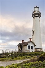 Pigeon Point Lighthouse is a lighthouse built in 1871 to guide ships on the Pacific coast of California. It is located on the coastal highway 1 near Pescadero
