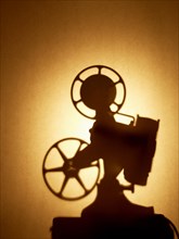 Film projector Silhouette Sepia