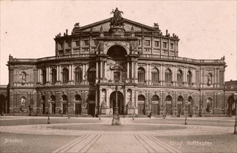 The Semper Opera House in Dresden in 1889