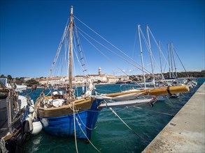 View over the marina to the town of Krk