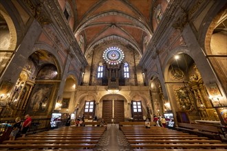 Interior view of the church Parroquia de Sant Bartomeu de Soller