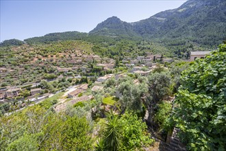 View of mountain village Deia