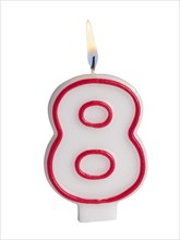 Number Eight Birthday Candle