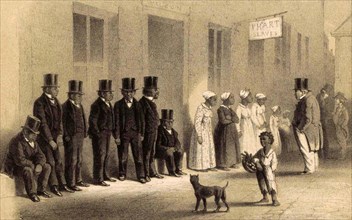 Slave sale in England in 1840