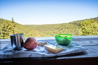 Picnic with apple