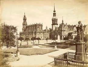 The Catholic Court Church and Palace in Dresden in 1890